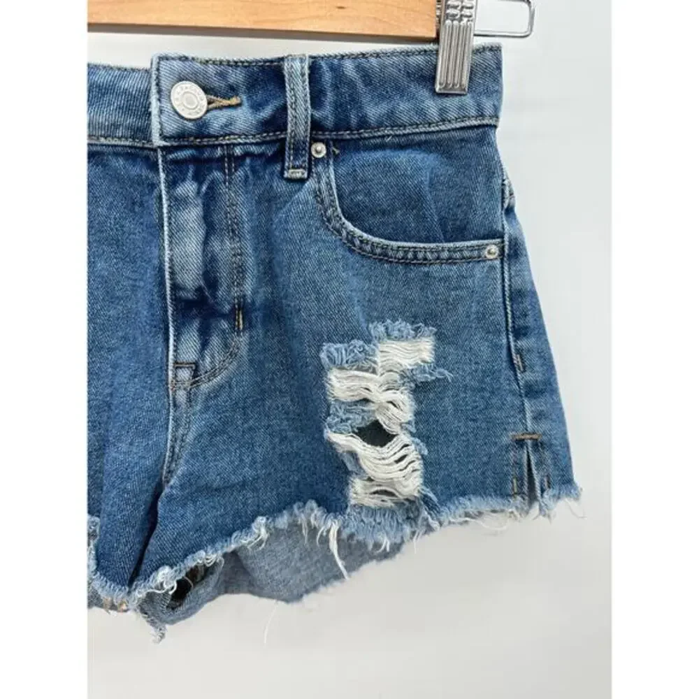 Pacsun Womens High Rise Festival Denim‎ Shorts Size 24 Bootie Concert Western